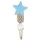 Turquoise Star Crackle Ceramic Hook